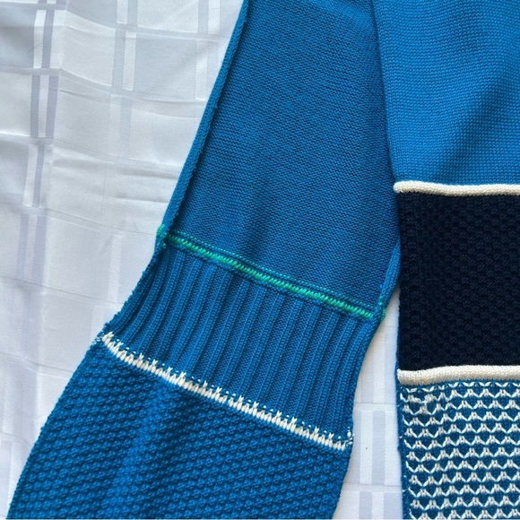 Smartwool Blue & White Merino Wool Scarf - Picture 6 of 7